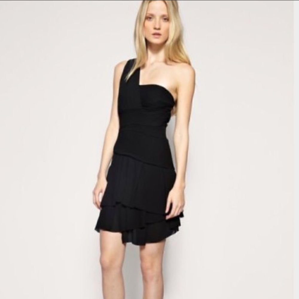 NWT REISS Dacey Pleated Frill dress sz 0